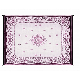 Camco RV Patio Mat 12 Feet x 9 Feet Burgundy Oriental - 42852