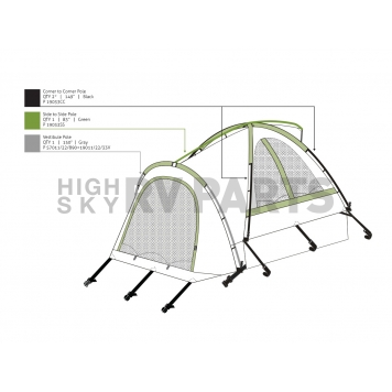 Napier Enterprises Tent Truck Bed Type Sleeps 2 Adults - 19033-1