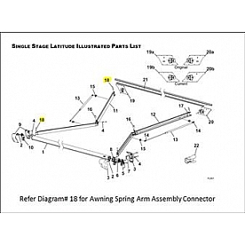Carefree RV Latitude Awning Arm Mounting Hardware R001791