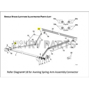 Carefree RV Latitude Awning Arm Mounting Hardware R001791