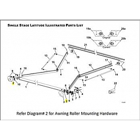 Carefree RV Awning Roller Mounting Hardware R001848