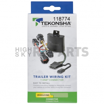 Tekonsha Trailer Wiring Connector Vehicle End 4 Flat  - 118774-1
