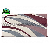 Ming's Mark RV Patio Mat -  16 Feet x 8 Feet Burgundy/ Black Graphic Polypropylene - GB5