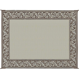 Ming's Mark RV Patio Mat -  9 Feet x 12 Feet Brown/ Beige Classical Polypropylene - RA7