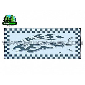 Ming's Mark RV Patio Mat -  20 Feet x 8 Feet Checkered Flag Polypropylene - HC1