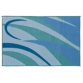Ming's Mark RV Patio Mat -  12 Feet x 8 Feet Blue/ Green Graphic Polypropylene - GA3