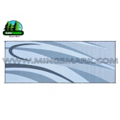 Ming's Mark RV Patio Mat -  20 Feet x 8 Feet Black/ Silver Graphic Polypropylene - GC1