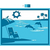Faulkner RV Patio Mat 9 Feet x 12 Feet Turquoise - 53000