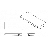 Alpha System Waste Holding Tank Right Drain Location - 24 Inch x 60 Inch x 7 Inch - VR24607HRK