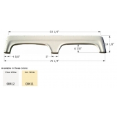 Icon Universal Fender Skirt 70-1/4 inch x 14-1/8 inch -  White ABS - 00412