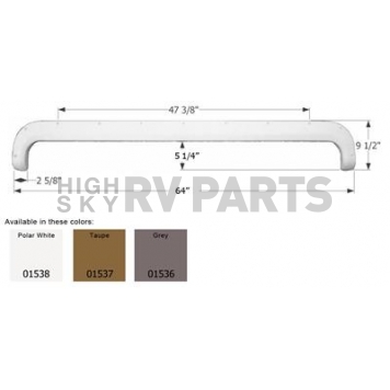 Icon Fender Skirt For Fleetwood  Wilderness 64 Inch 9-1/2 Inch  White 01538