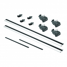 Rola Roof Rack - 2 Bars Raised Side Rail Mount Rectangular 165 Pounds Aluminum - 59898