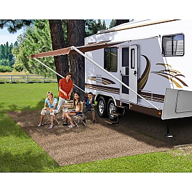 Prestofit RV Patio Mat 8 Feet x 12 Feet Brown - 2-1201