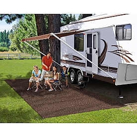 Prestofit RV Patio Mat 8 Feet x 12 Feet Espresso - 2-1202