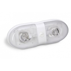 Bargman Interior Ceiling Light Clear Lens Double Light With Single Switch - 34-76-223