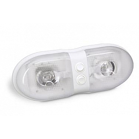 Bargman Interior Ceiling Light Clear Lens Double Light With Dual Switch 11.02 Inch Length - 34-76-243