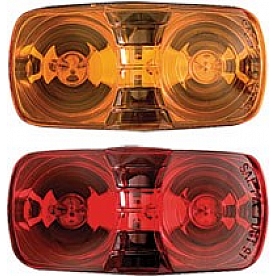 Optronics Clearance Marker Light - 4-1/16 Inch x 2-1/8 Inch Amber - MC42AS