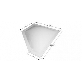 Icon Neo Angle Skylight 32-1/2 Inch x  25-1/2 Inch - White - 12594