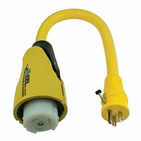 Marinco Power Cord Adapter -  50 Amps To RV From 15 Amp Standard Power Outlet