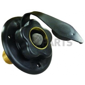 JR Products Water Fill Black - with 1/2 inch Brass MPT Brass Check Valve