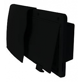 JR Products Wall Push Lock Type Vent 4 inch x 10-3/4 inch Black -  50025