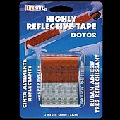 Top Tape and Label Reflective Tape 25 Feet X 2 Inch Red And Silver - RE2125