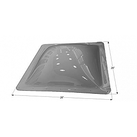 Icon Rectangular Skylight  28 Inch x 28 Inch -  Smoke - 12840