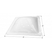 Icon Rectangular Skylight 28 Inch x 28 Inch - White - 12604