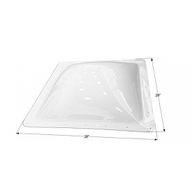 Icon Rectangular Skylight 28 Inch x 28 Inch - White - 12604