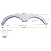 Icon Fender Skirt For Jayco  Designer Series 69-3/4 Inch 15-3/4 Inch  White 01702