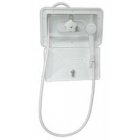 American Brass Exterior Shower White - SHWRBOX-1-WHT