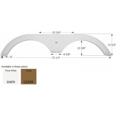 Icon Fender Skirt For Jayco  Designer Series 72-1/4 Inch 14-5/8 Inch  White 01879