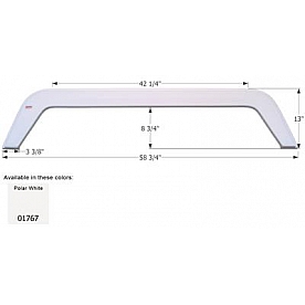 Icon Fender Skirt For Dutchmen  AeroLite 58-3/4 Inch 13 Inch  White 01767
