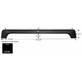 Icon Fender Skirt For Fleetwood  Mallard 68-3/8 Inch 8-1/4 Inch Black 12141