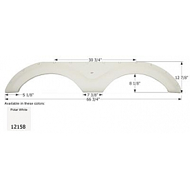 Icon Fender Skirt For Cruiser  Shadow Cruiser 66-3/4 Inch 12-7/8 Inch  White 12158