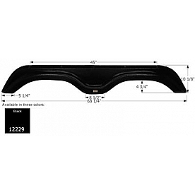 Icon Fender Skirt Holiday Rambler  Aluma-lite 68-1/4 Inch 10-1/8 Inch Black 12229