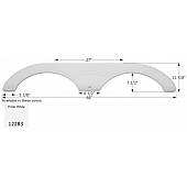 Icon Fender Skirt Heartland  Sundance 68 Inch 11-5/8 Inch  White 12283
