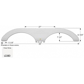 Icon Fender Skirt Heartland  Sundance 68 Inch 11-5/8 Inch  White 12283