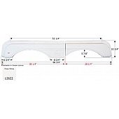 Icon Fender Skirt For Sunnybrook And Winnebago s 66-3/4 Inch 10-3/4 Inch  White 12622