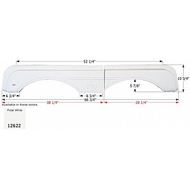 Icon Fender Skirt For Sunnybrook And Winnebago s 66-3/4 Inch 10-3/4 Inch  White 12622