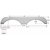 Icon Fender Skirt For Sunnybrook/ Winnebago s 70-1/2 Inch   White 12625