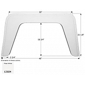 Icon Fender Skirt For Damon  Ultra Sport 40 Inch 21-1/8 Inch  White 12684