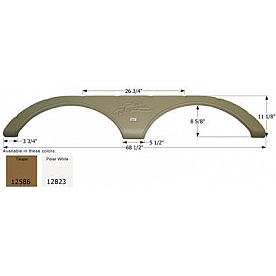 Icon Fender Skirt For Heartland  Sundance 68-1/2 Inch 11-1/8 Inch  White 12823