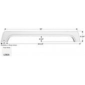 Icon Fender Skirt For Lance s/ Fleetwood/ Pioneer 64-1/8 Inch 8-3/4 Inch  White 12826