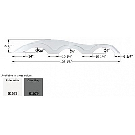 Icon Fender Skirt For Keystone s/ Including Raptor 108-1/8 Inch 15-1/4 Inch Olive Gray 01679