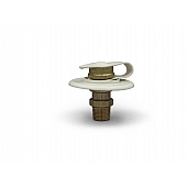 Thetford Fresh Water Inlet Colonial White -  with Brass 1/2 inch MPT Check Valve - 94213