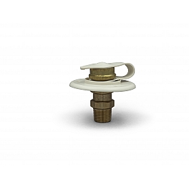 Thetford Fresh Water Inlet Colonial White -  with Brass 1/2 inch MPT Check Valve - 94213