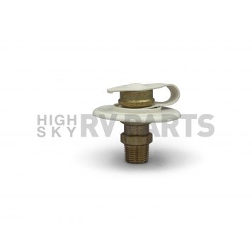 Thetford Fresh Water Inlet Colonial White -  with Brass 1/2 inch MPT Check Valve - 94213