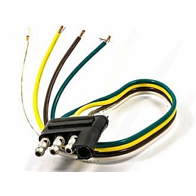 Eaz Lift Trailer Towing Wiring Flat Connector - 4 Flat 36 Inch Lead Wire - 64843