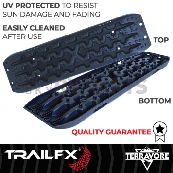 TrailFX Traction Mat Black - 20,000 Pounds - Set of 2 - TBBK01-4
